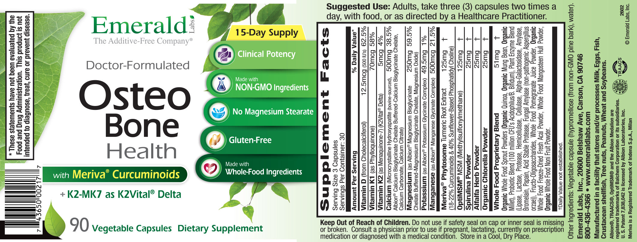 Osteo Bone Health (90) | Emerald Labs