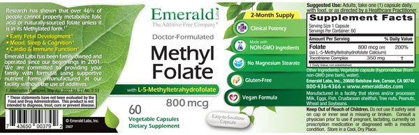 M Folate Methyl Folate 800mcg | Emerald Labs