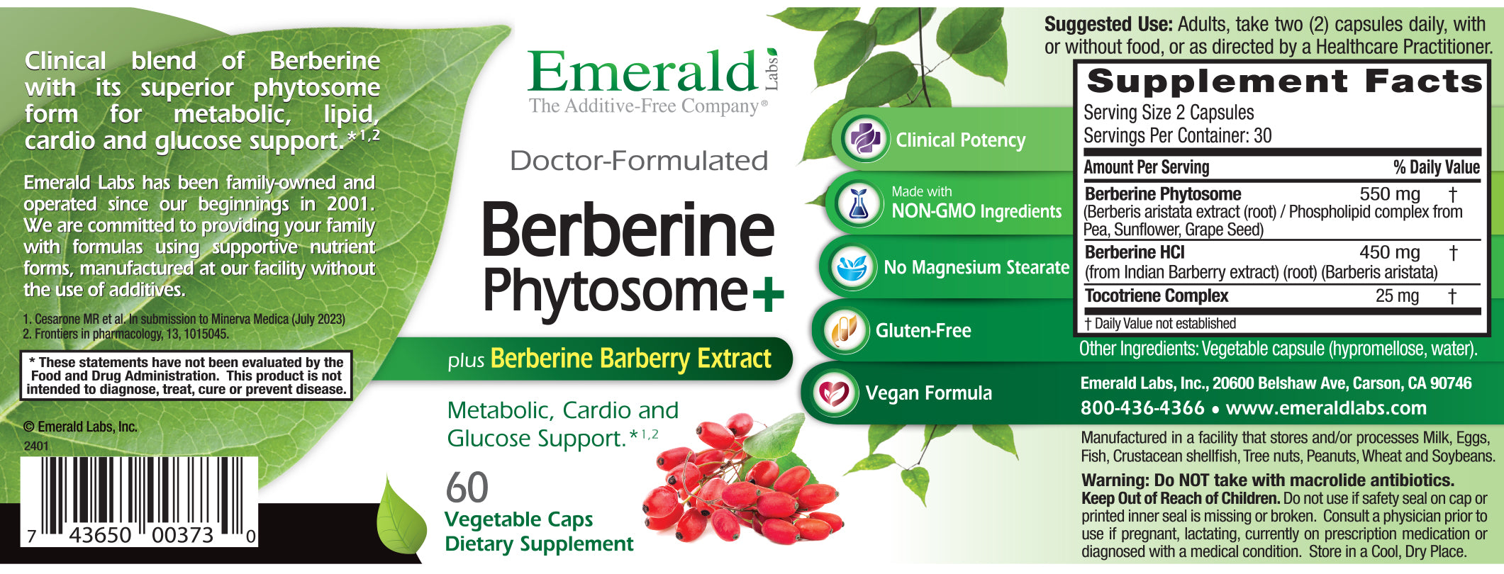 Berberine Phytosome | Emerald Labs