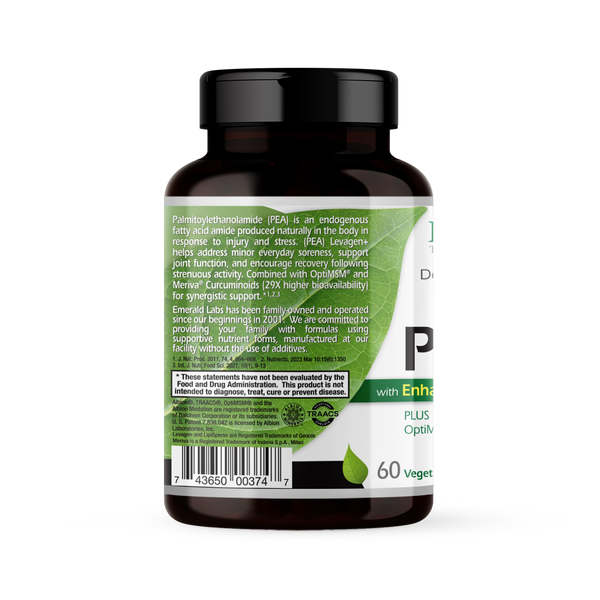 PEA+ Formula with Meriva and OptiMSM Bottle