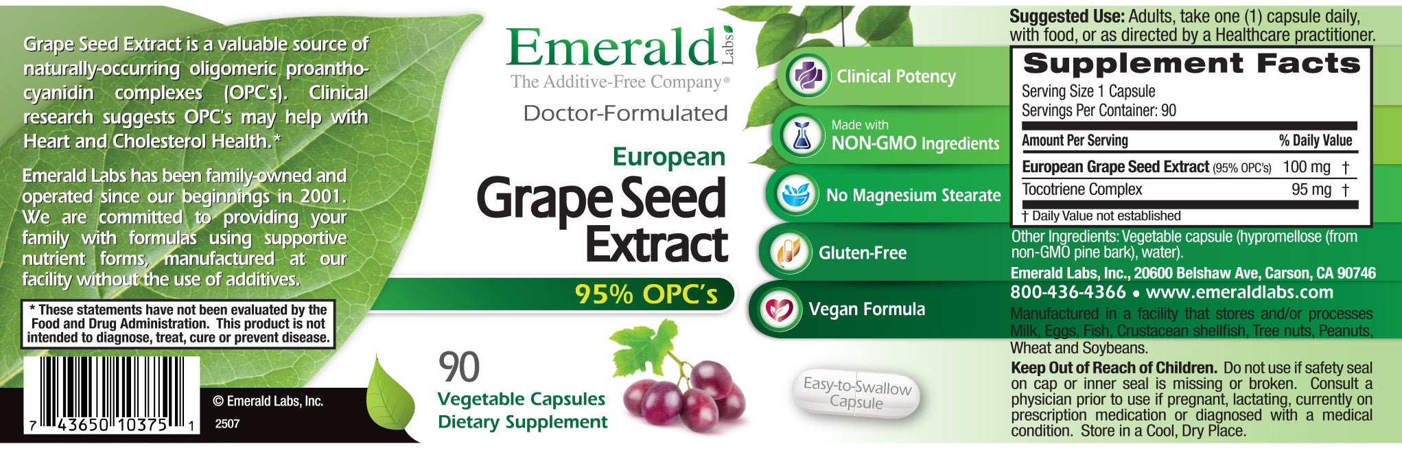 Grape Seed Extract | Emerald Labs