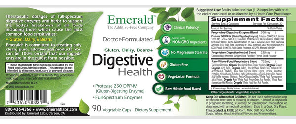 Emerald Digestive Health Label