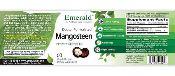 Emerald Mangosteen Label