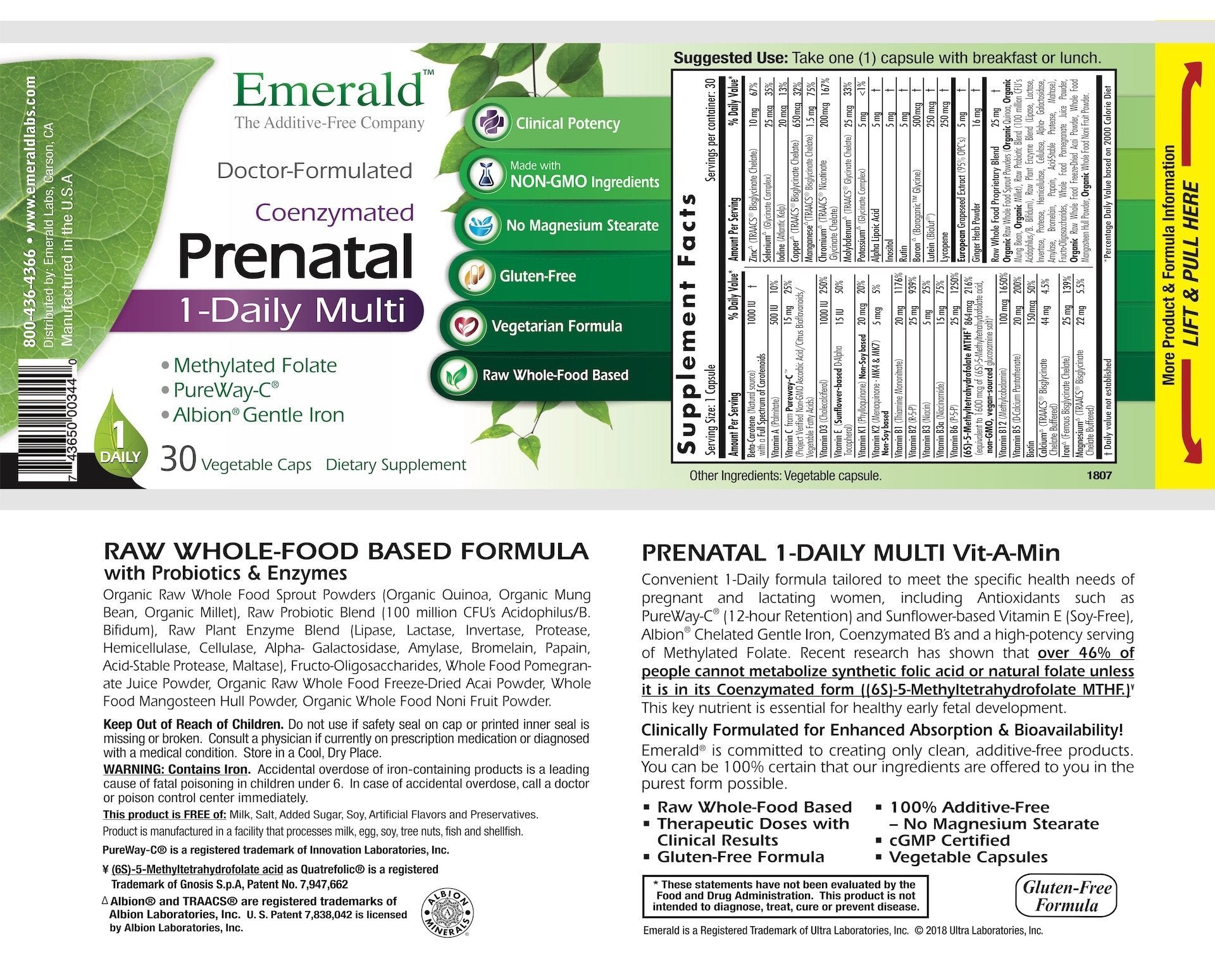 Emerald Prenatal Label