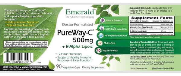 Emerald Vitamin C PureWay-C Label