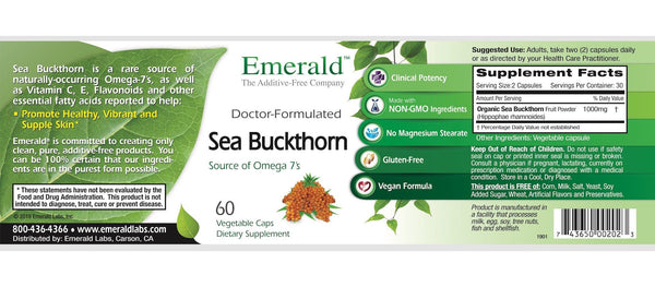 Emerald Sea Buckthorn Label