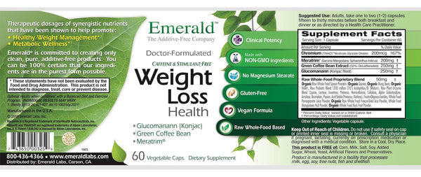 Emerald Weight Loss Label
