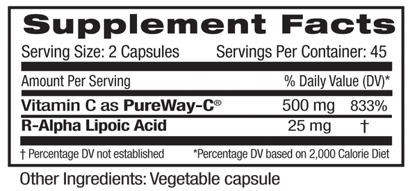 Emerald Vitamin C PureWay-C Supplement Facts