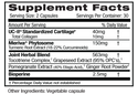 Emerald UC II Joint Supplement Facts