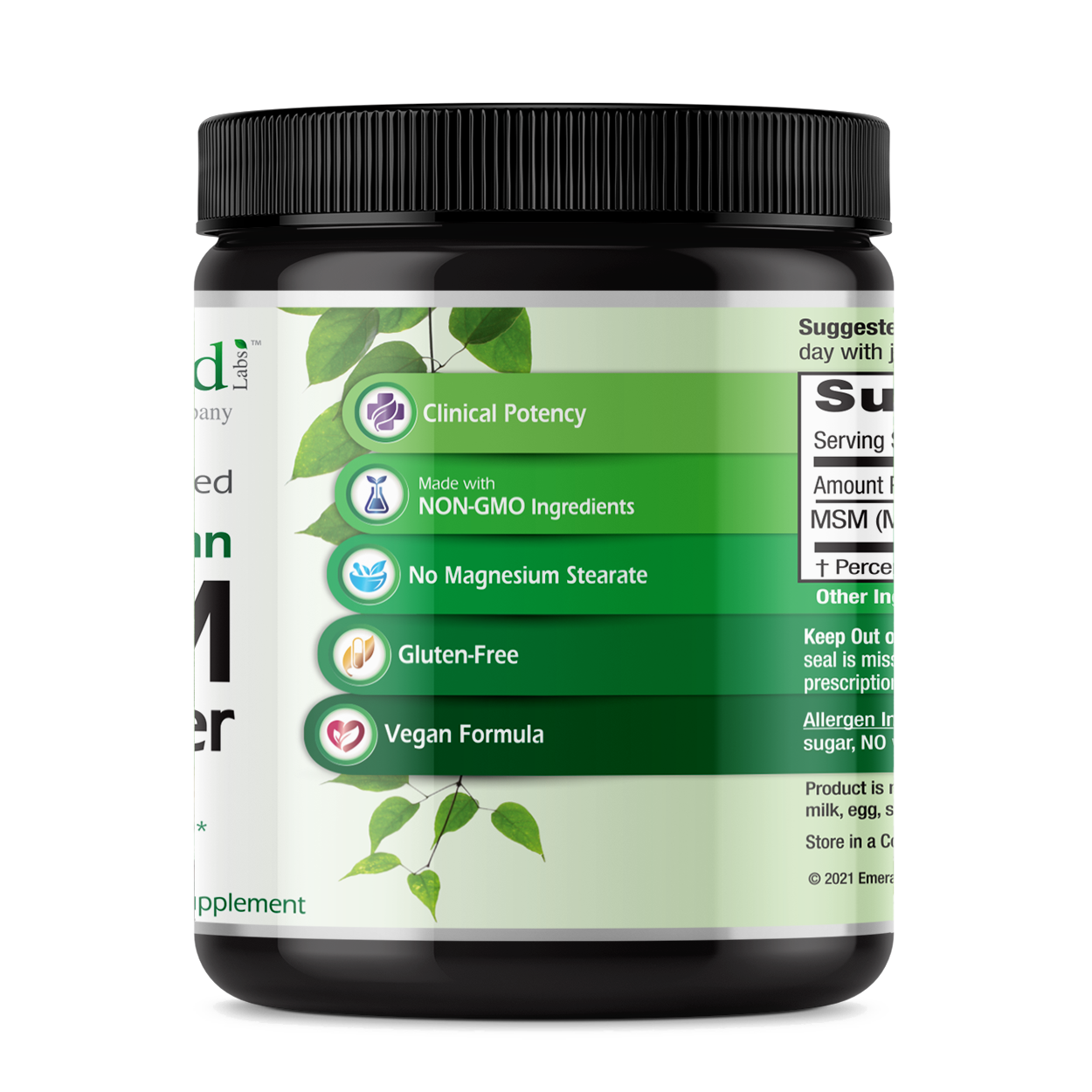 MSM Powder (16oz) Emerald Labs