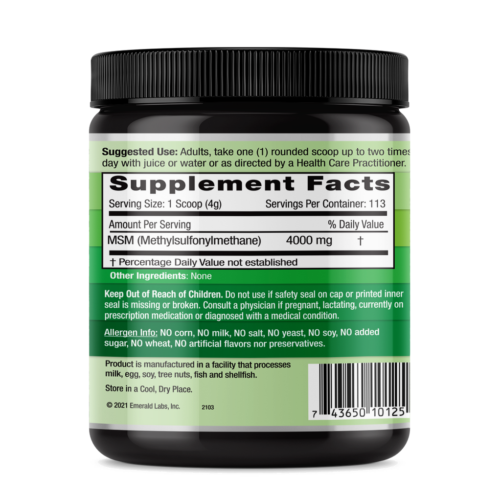 MSM Powder (16oz) Emerald Labs