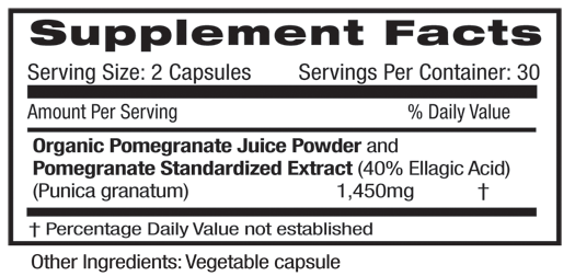 Emerald Pomegranate Supplement Facts